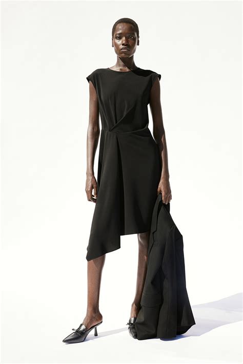 Draped dress - Black - Ladies | H&M IN