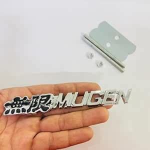 Black Chrome 3D Mugen Grill Logo CAR Metal 3D 14x2cm Car Mugen Logo Car ...