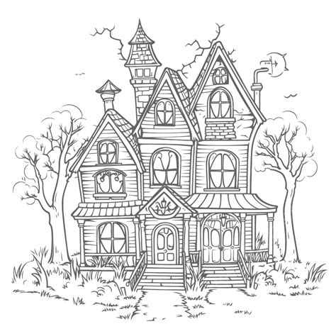 Halloween Haunted House Drawings at netpaisleighblog Blog