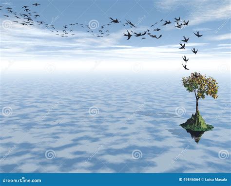 Migration of swallows stock illustration. Illustration of winter - 49846564