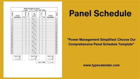 42 Fillable Panel Schedule Templates (Excel Word) ᐅ, 52% OFF