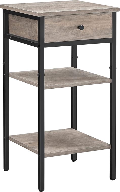 Buy VASAGLE Nightstand,End Table,Side Table,Tall Nightstand with Drawer ...