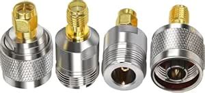 ABONIX SMA to N Antenna Coax Adapter Kit - Type N Male/Female to SMA ...