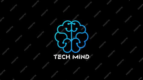 Tech mind logo template | Premium Vector