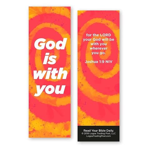 Children's Christian Bookmark - God is with You | Joshua 1:9 | Pack of ...