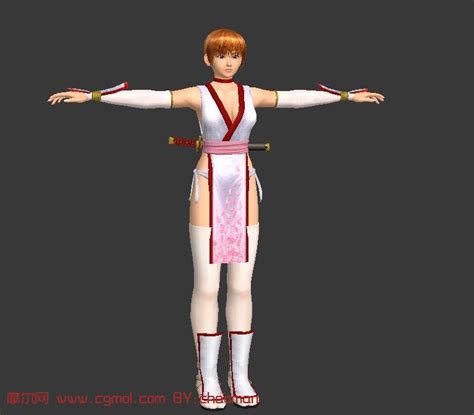 短刀女武士3D模型_其他角色模型下载-摩尔网CGMOL