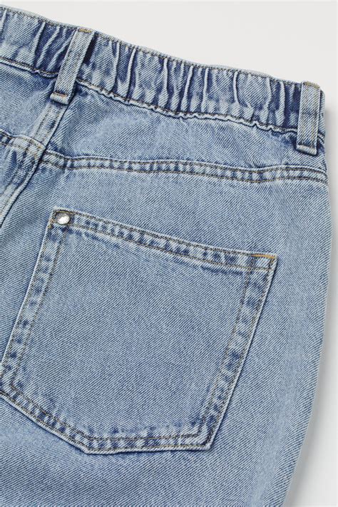 Hight Waist Denim skirt - Light denim blue - Ladies | H&M IN