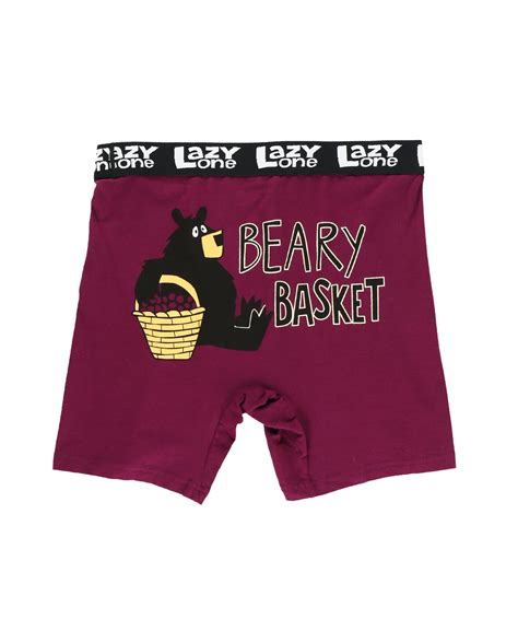 Lazy One Funny Animal Boxer Briefs for Men, Underwear for Men, Berry ...