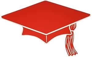 Mini Grad Cap Cutouts (red) (10/Pkg) : Amazon.in: Toys & Games