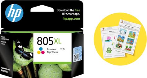 HP 805XL High Yield Tri-Color Original Ink Cartridge, Multi-Color Pack ...