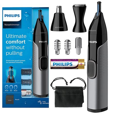 Philips Norelco 5000 Men's Hair Face Trimmer for Nose, Ear & Eyebrow ...