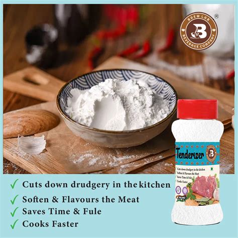 Brew Lab Veg & Gluten Free Tenderizer Powder for Softening Meat, Koftas ...