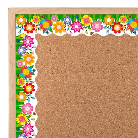 Snapklik.com : 72 Feet Flower Die-Cut Bulletin Board Borders Trim For ...