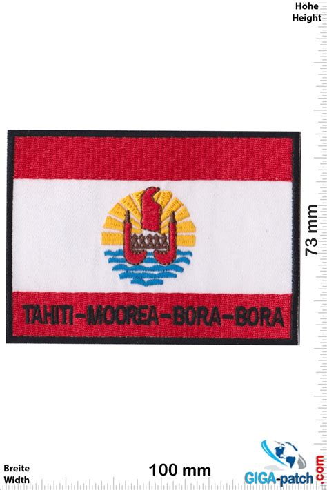 Tahiti Moorea Bora Bora - Tahiti Moorea Bora Bora - Flag - big- Patch ...