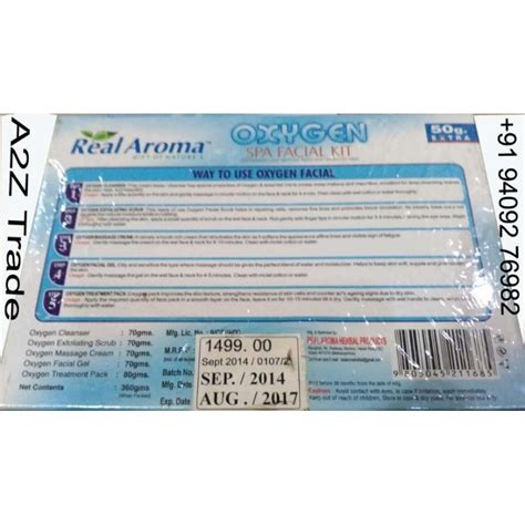 Real Aroma Oxygen Spa Facial Kit, 5 in 1 Facial Kit, Oxygen Facial Kit ...
