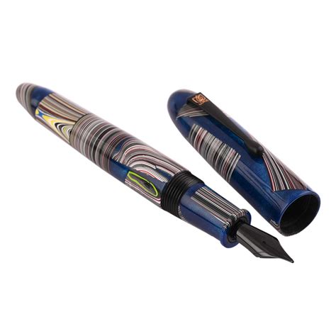 Lotus Fordite Fountain Pen - Blue – Makoba