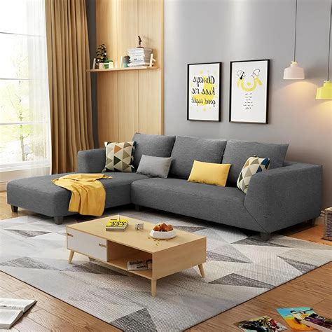 Casaliving Minta Left Hand Side 4 Seater L Shape Sofa Set for Living ...