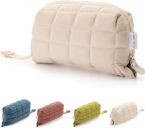 SURKHAMART Large Capacity Pillow Pencil Case, Beige Pencil Pouch ...