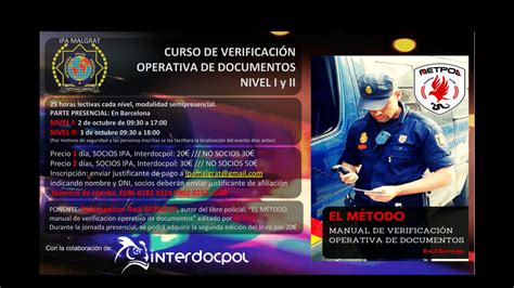 CURSO DE VERIFICACIÓN OPERATIVA DE DOCUMENTOS NIVEL I Y II | IPA ...