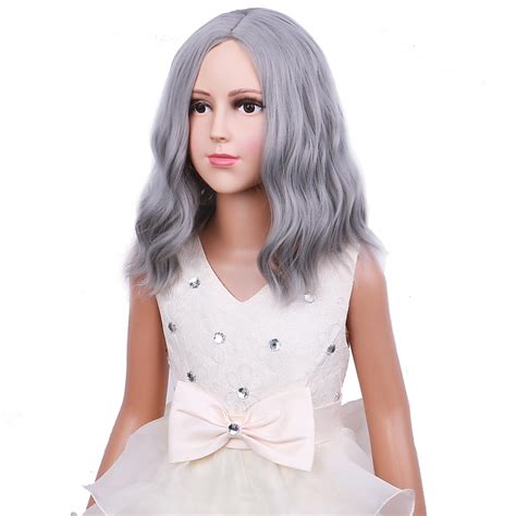 Black Wig for Kids Girls Short Curly Wig Black Wig for Dress Up Party ...