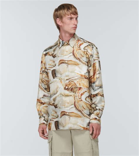 Loewe - Printed silk long-sleeve shirt Loewe