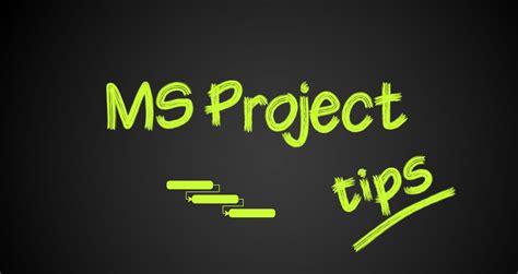 MS Project Tips 的图像结果