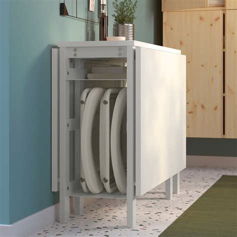 VIHALS / VIHALS table and 2 folding chairs, gateleg table white/white ...