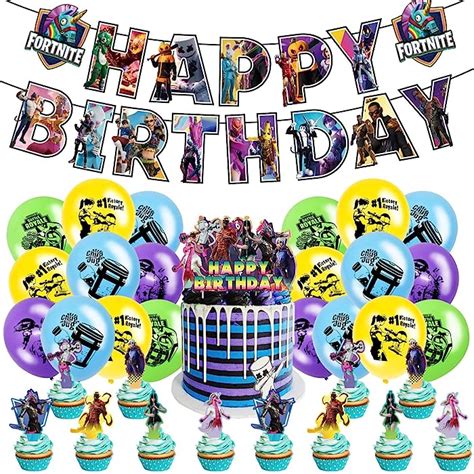 Buy Miotlsy 50 Pcs Party Birthday Decorations,Video Game Party Supplies ...