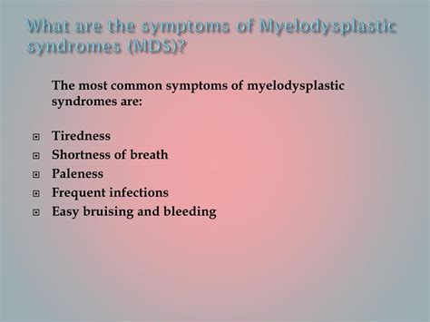 PPT - Myelodysplastic Syndromes: Causes, Symptoms, Daignosis, Prevention and Treatment ...