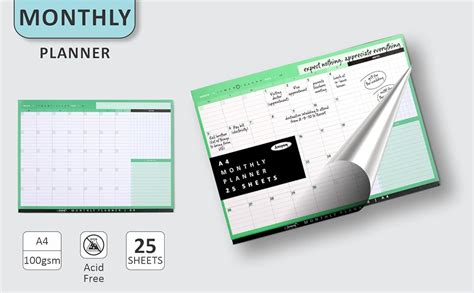 Anupam Monthly Planner Pad, Soft back Desk Planner Notepad, Tear-off ...