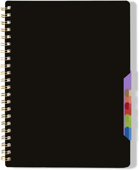 Amazon.com : HEYPLACE Notebook with Dividers,5 Subject Notebook Spiral ...