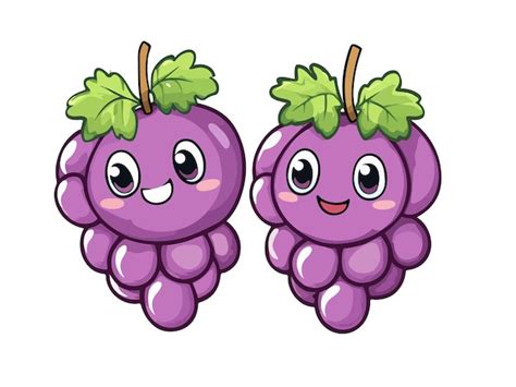 Two purple plums with green eyes and a white background | Premium AI ...