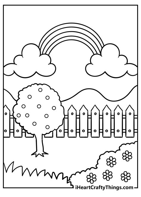 Preschool Easy Garden Coloring Pages Garden Coloring Pages For ...