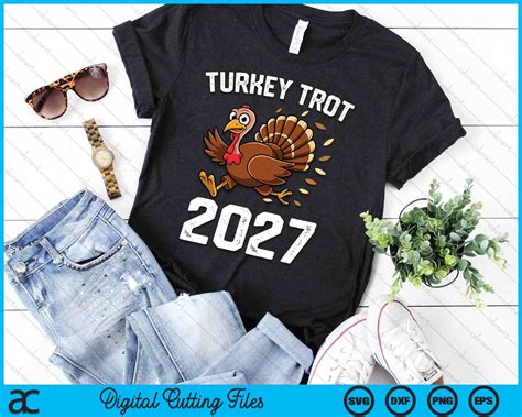 Running Turkey Trot Thanksgiving 2027 SVG PNG Digital Cutting File ...