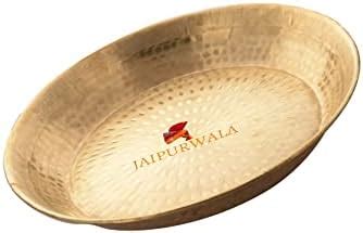 Buy KESAR KUNJ Handmade Brass Pital Parat Platter 14 inch Online at Low ...