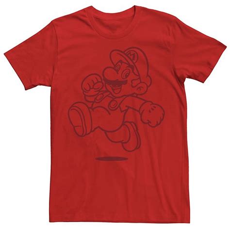 Men's Nintendo Mario Red Outline Tee