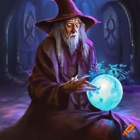 A wizard pondering his orb