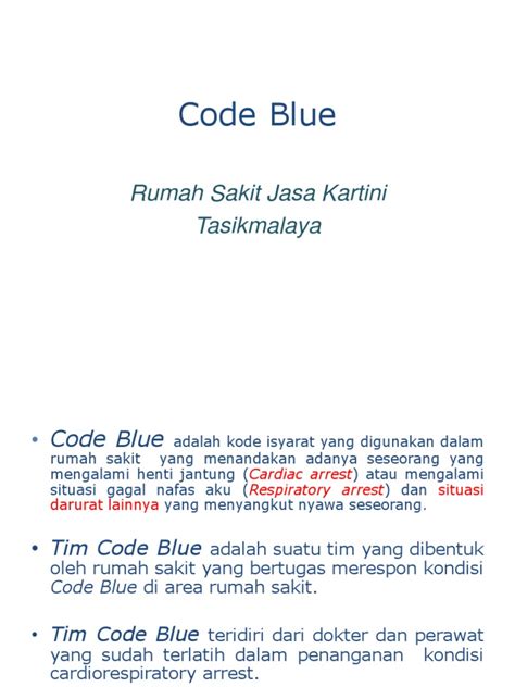 Image result for Code Blue Tutorial