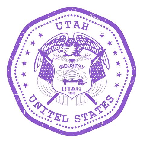 Premium Vector | Utah state stamp with seal USA travel stamp shabby ...