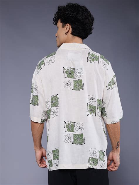 Mens Half Sleeve Casual Shirt – Off White – pronk.in