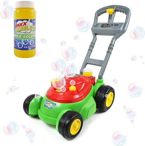 Amazon.com: Maxx Bubbles Deluxe Bubble Lawn Mower Toy – Includes 4oz ...