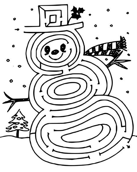 Christmas Maze Coloring Page at GetColorings.com | Free printable ...
