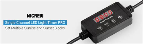 Image result for Nicrew Single Channel LED Light Timer Pro