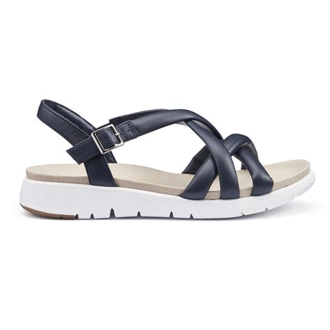 Navy Blue Summer Sandals Pleasa Navy Tan Leather Sandals By Diana