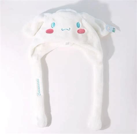 Sanrio My Melody Kuromi Cinnamoroll Hat Ear can Move Winter Warm Acces ...
