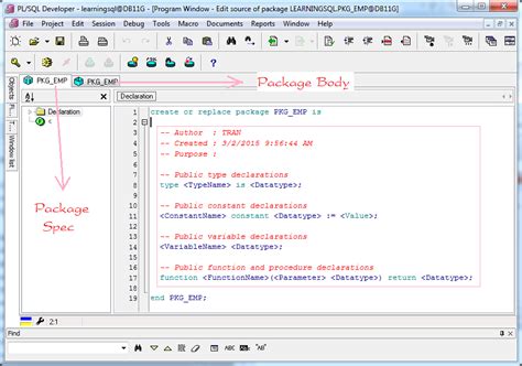 How to Write PL SQL for Package in Oracle SQL Developer 的图像结果