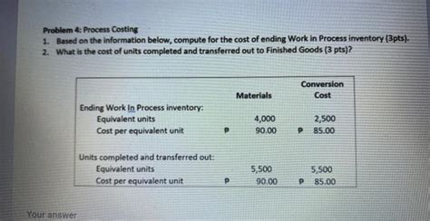 Image result for Process Costing Sample Problem