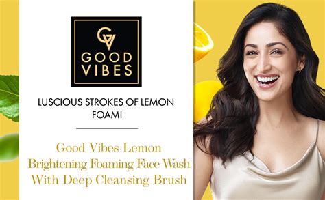 Good Vibes Lemon Brightening Foaming Face Wash With Deep Cleansing ...