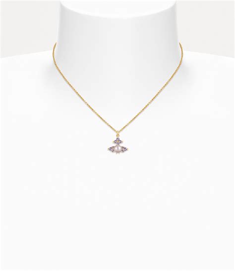 Feodora Pendant Necklace in GOLD-LIGHT-PURPLE-CZ-CRYSTAL-ROSALINE-Pearl ...