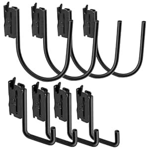 SALUINOKI 8Pack E-Track J Hooks Heavy Duty Black, E-Track Hangers, E ...
